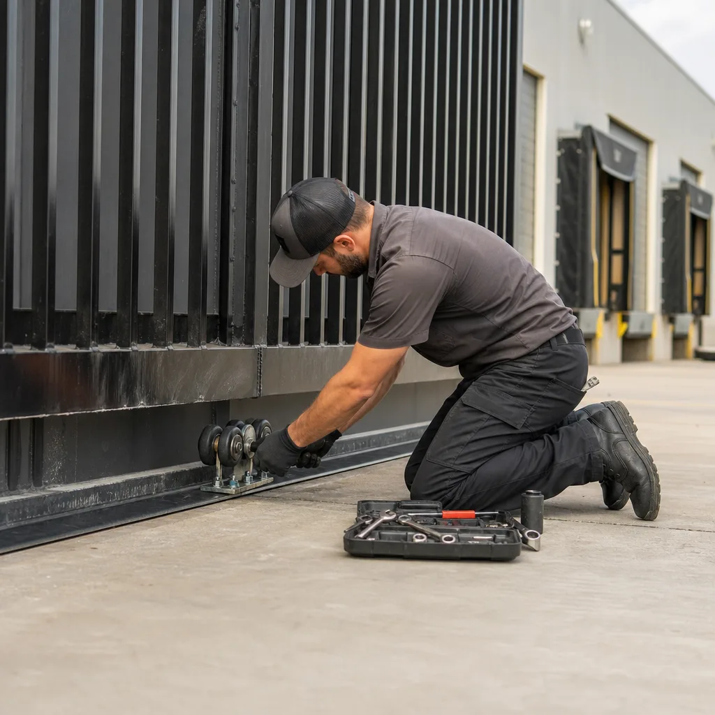 Illustration for commercial gate repair